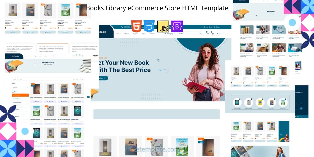 Books Library eCommerce Store HTML Template