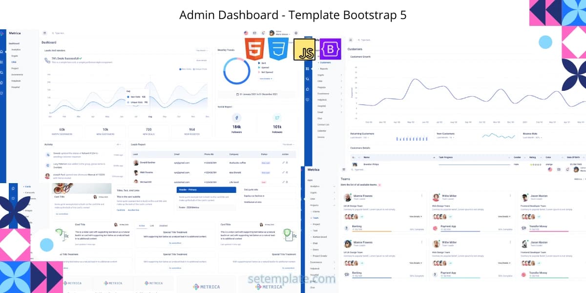 Admin Dashboard Template Bootstrap 5